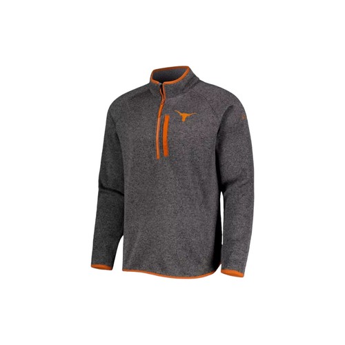 Texas Longhorns NCAA Columbia Canyon Point 1/2 Zip Fleece Pullover Gray Size L - Picture 3 of 8
