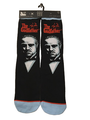 Odd Sox ''THE GODFATHER'' Novelty 1 Pair Crew Socks Fits Sizes 6-13 NWT