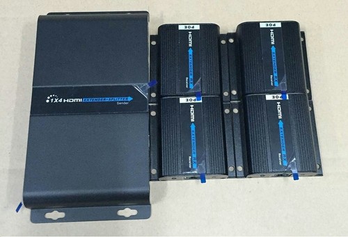 Up to 40M/131Ft,1x4 HDMI Extender Splitter Loop-out Over CAT6/6a/7 With IR EDID - Picture 4 of 10