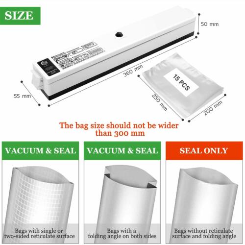 Vakuumierer, Freshpack Pro QH-01 Vakuum Lebensmittel Frische Pflege Verpackung - Bild 4 von 4