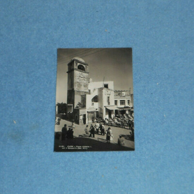 Vintage Postcard Piazza Umberto I Square Clocktower Bell Tower Capri Italy