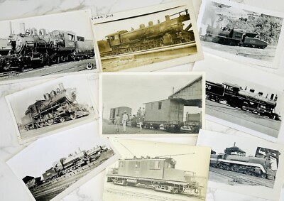 Antike Eisenbahn Zug Fotos/Postkarten Konvolut 9 historische Wabash Lokomotiven