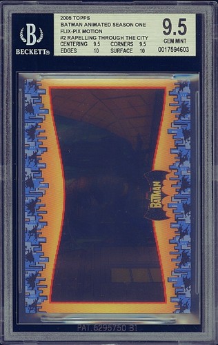 2005 Topps Batman Animated Flix-Pix Lenticular #2 BGS 9.5 Gem Mint w/2 10s Pop 1 - Picture 2 of 3