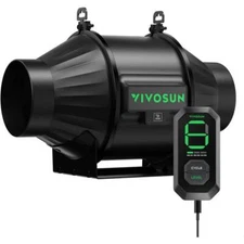 AeroZesh T4 210 CFM Inline Duct Fan with E12 Speed Controller