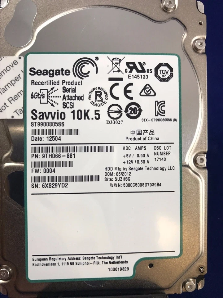 Seagate 900GB 2.5 " Festplatte ST9900805SS 10K RPM 64MB Cache SAS 6Gb/S - Bild 2 von 2