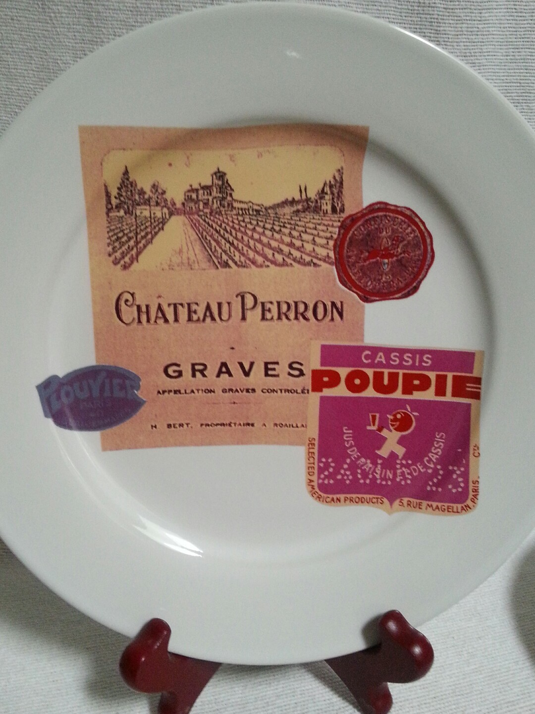 VINTAGE ROSANNA FRENCH WINE  DESSERT PLATES SET OF 4 NEW IN ORIGINAL GIFT BOX