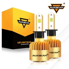 2Pcs H1 AUXBEAM LED Headlight Bulbs Conversion Kit 72W 6500K High/Low Beam Light