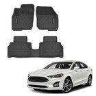 3D Molded Floor Mats Liner Black for 2017-2021 Ford Fusion Sedan All Weather