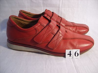 Bama Slipper mit Klettverschluss rot Leder Gr. 6,5  gut erhalten