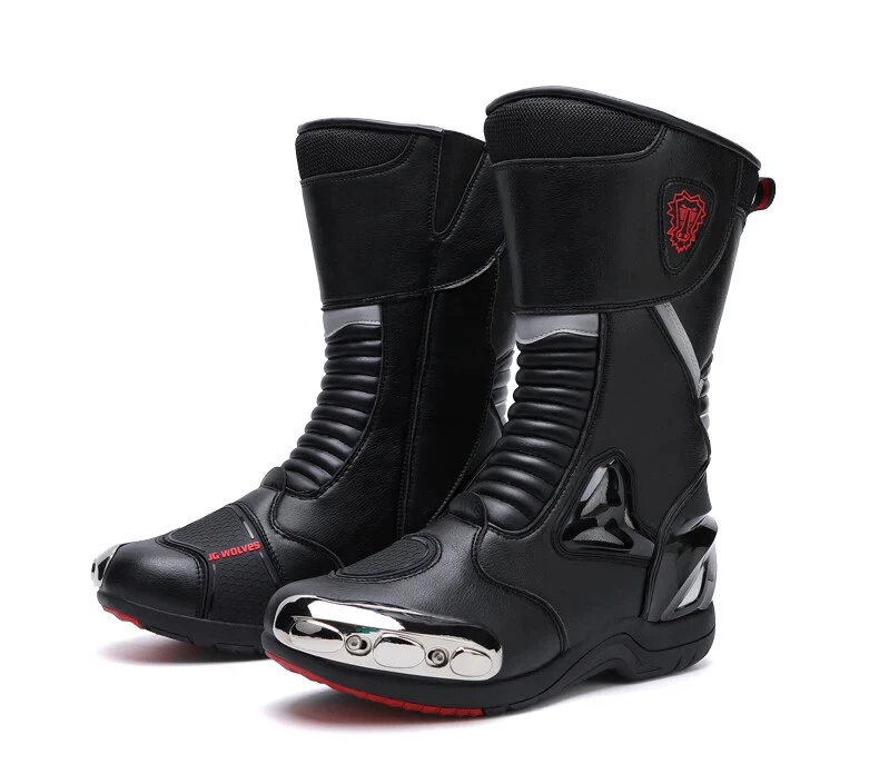 Botas de carreras de motocicletas para hombre zapatos protectores profesionales para montar motocicletas Foto 2 de 4