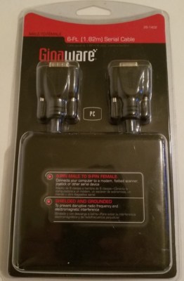 NEW UNOPENED Gigaware 6 ft (1.82m) shielded male-to-female serial cable
