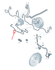 AUDI R8 4S Bremsleitung vom Bremszylinder zur Hydraulik 4S2614706B NEU ORIGINAL