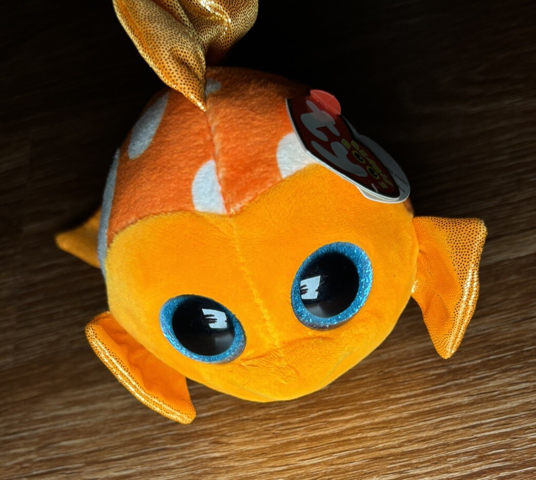 TY Beanie Boos SAMI the Gold Fish (6 Inch) Birthday January 22
