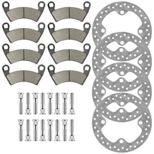 4 Front and Rear Brake Disc w/ Pad for Polaris RZR XP 1000/ RZR XP 4 1000 14-21