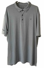 Callaway Opti-Dry Dri-fit Gray White Stripe Golf Polo Shirt Men  s Size XXL 2XL