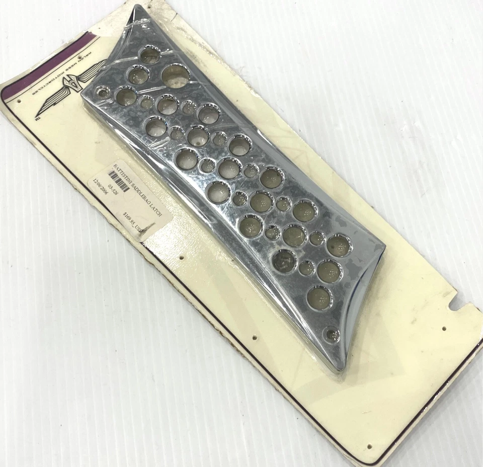 One Only Arlen Ness Battistini Cromo Alforja Cierre Cubierta 93-13 Harley Tourin Foto 4 de 4