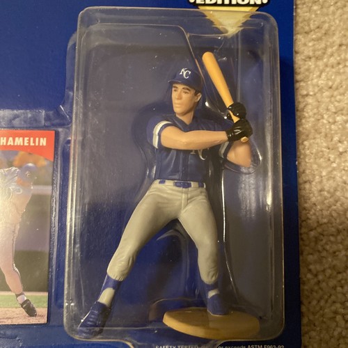 Figura de acción y tarjeta de Bob Hamelin 1995 Starting Lineup Kansas City Royals MLB - Imagen 3 de 4