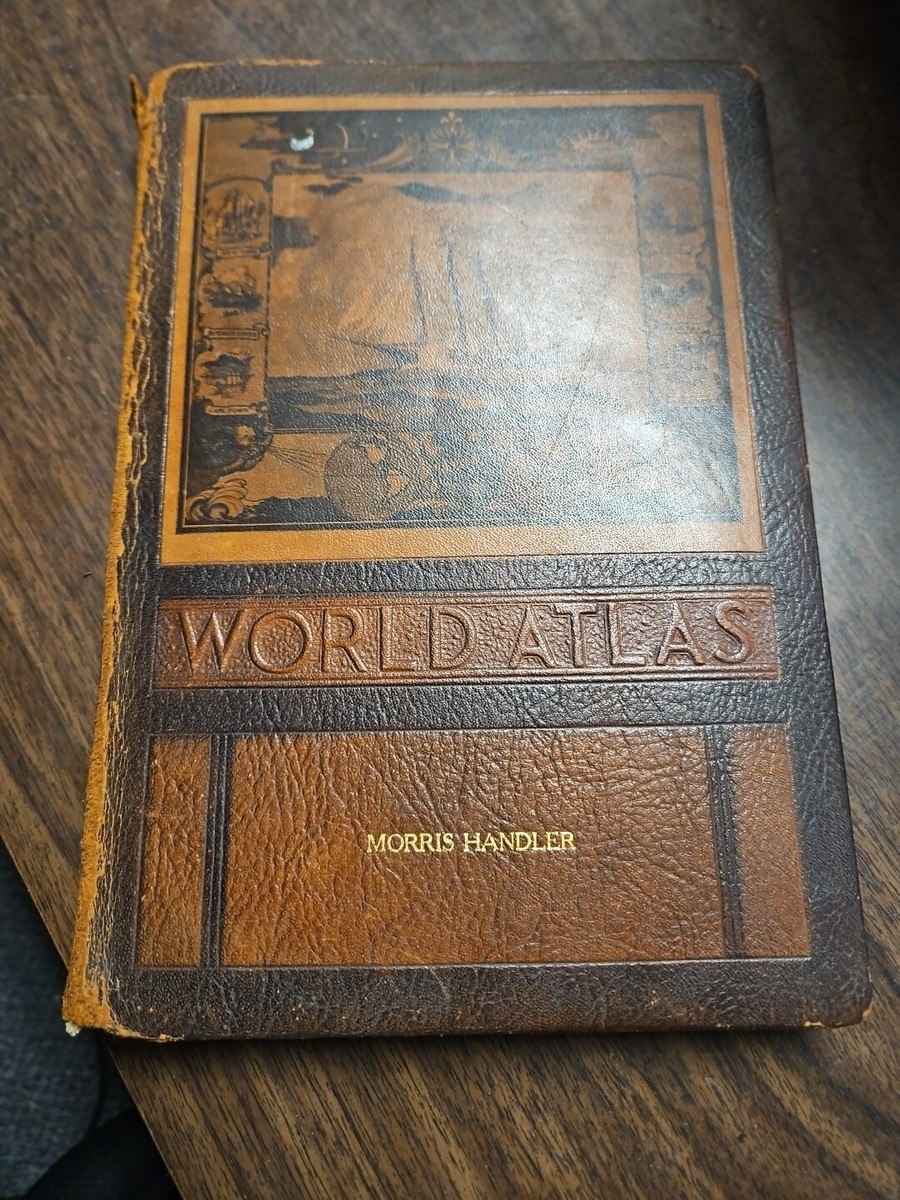 Rand Mcnally World Atlas Readers Edition 1943 Leather Bound | eBay