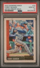 2022 Panini Diamond Kings Artist Proof Gold /49 Corey Seager #33 PSA 10 GEM MT