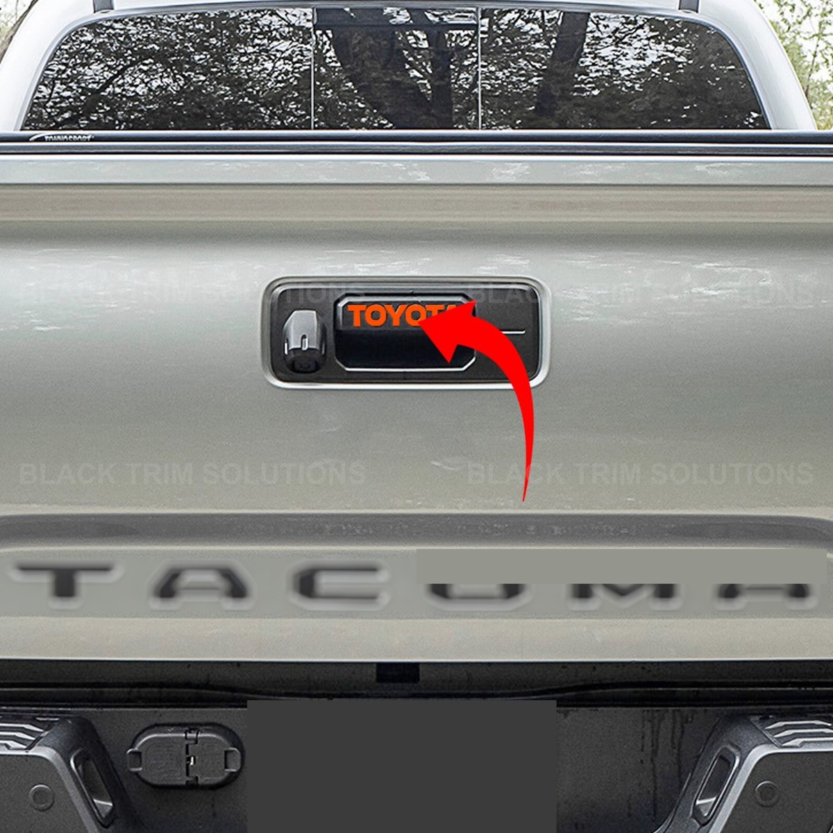 BLACK Tailgate Insert Letters Decal Vinyl Stickers For Toyota Tacoma 2016-23 New - Foto 6