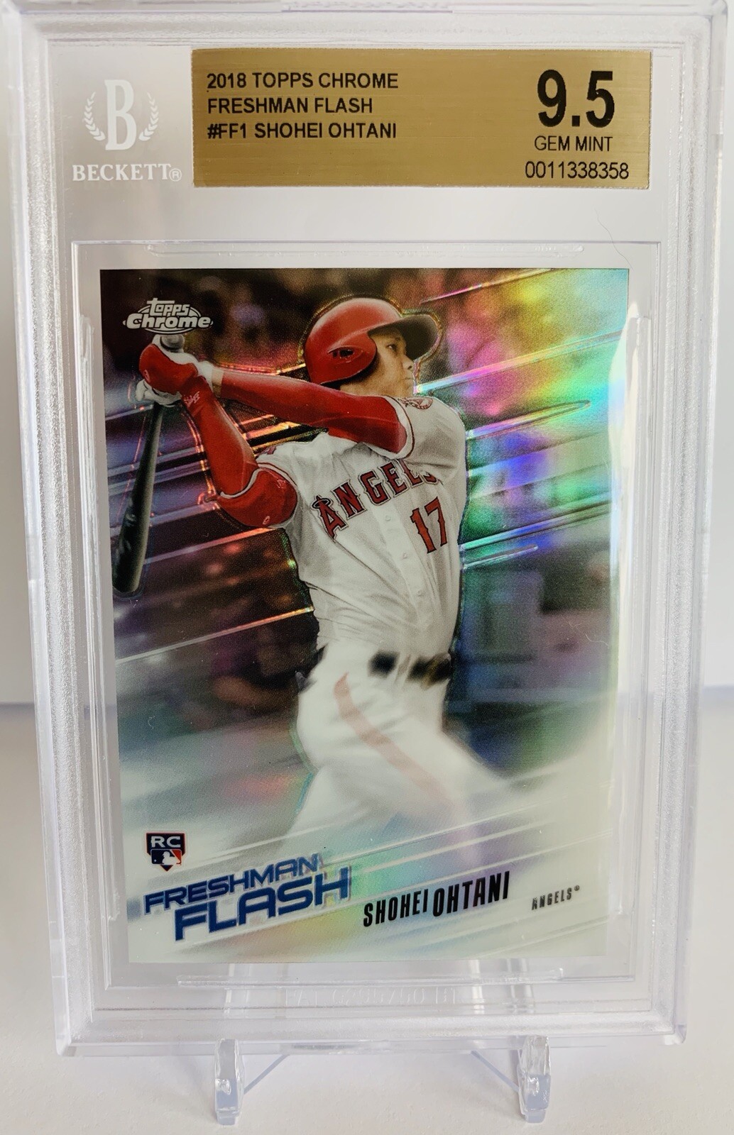 2018 Topps Chrome Freshman Flash Insert Shohei Ohtani Rookie Card #FF1 BGS 9.5