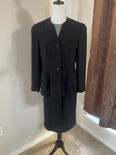 Giorgio Armani Le Collezioni Vintage Designer 2pc Skirt  Jacket Set Black