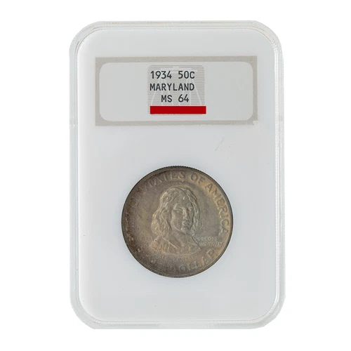 1934 Maryland Tercentary half Dollar commemorative, NGC MS64 graded