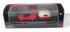 Malibu International 1/87 Alfa Romeo Spider with Caravan red H.O.