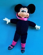 Vintage Applause Minnie Mouse Plush Doll 8" Walt Disney Plastic face hands sho