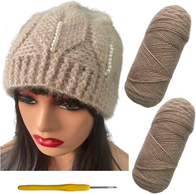 Beanies Crochet Kit for Beginners Crochet Kit with Step-By-Step Videos Tutorials