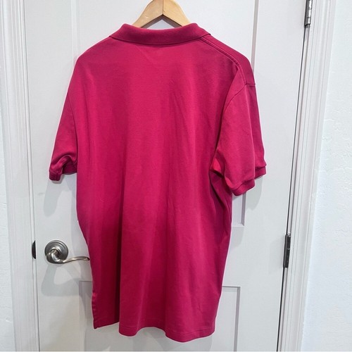 Ralph Lauren Polo Vintage Salmon Pink Polo Shirt Men L Green Logo - Picture 4 of 5