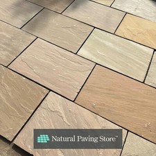 Indian Sandstone Paving Slabs Camel Buff Natural Patio | 22mm Cal | 600x900mm