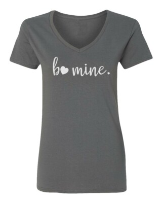 Be Mine Love Tee - Romantic Valentines Day Heart Gift Ladies' V-Neck Tshirt
