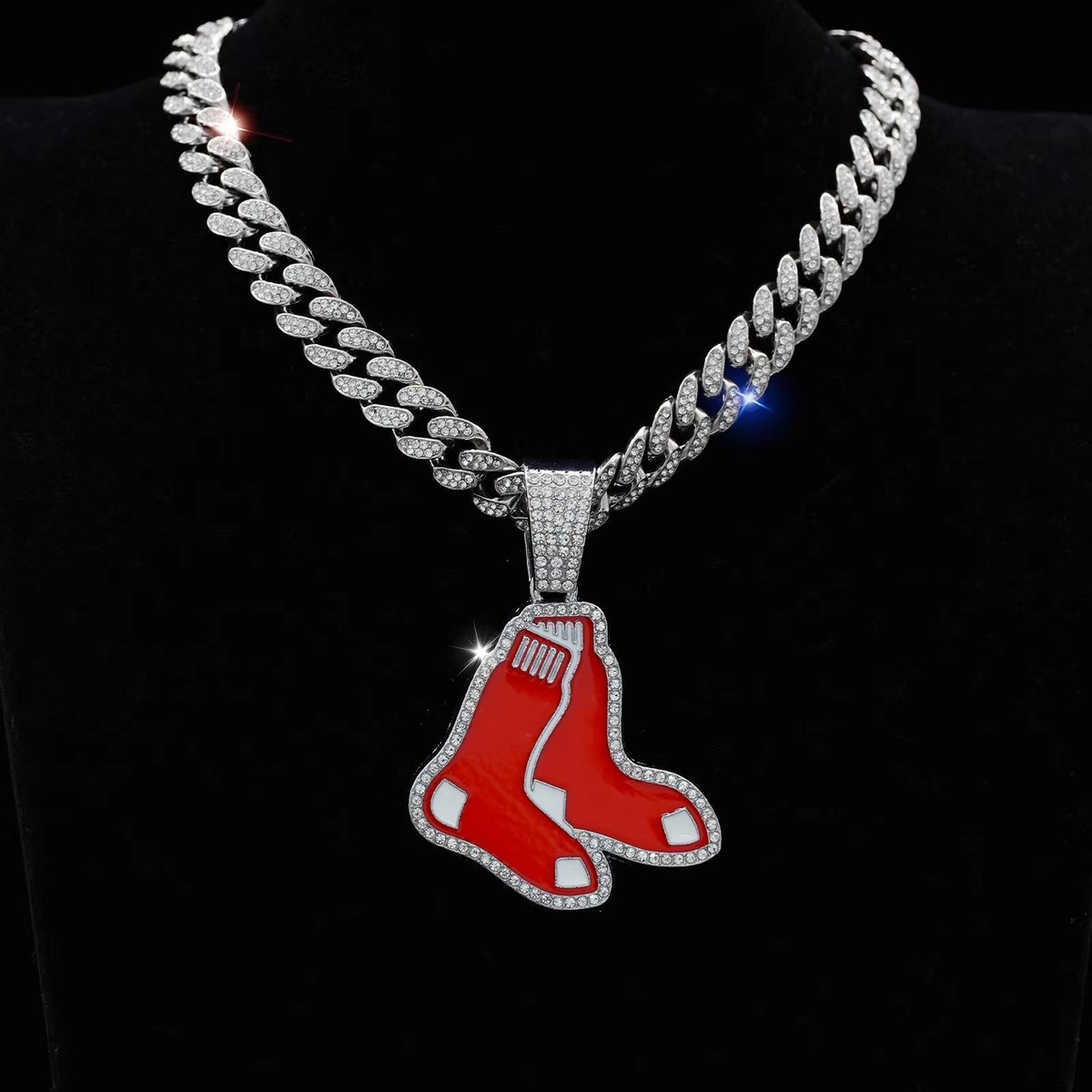Silver / Gold Boston Red Sox Pendant Necklace | eBay