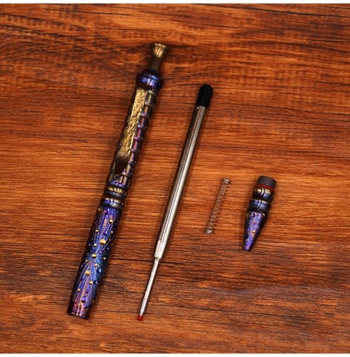 Handmade Titanium Ballpoint Pen Business Office Signature Writing Pocket Pen EDC - Picture 2 of 6