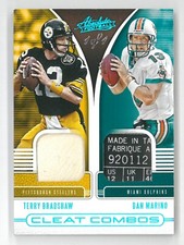 2019 Panini Absolute DAN MARINO TERRY BRADSHAW #18 Cleat Combos 1/1 Shoe Tag