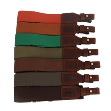 TOURBON Canvas & Leather Shooting Rifle Shotgun Sling Strap Range Randomly Color