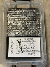 18 POINT ENGRAVERS TITLING CAPS COMPLETE A-Z LETTERPRESS PRINT TYPE ADANA USER