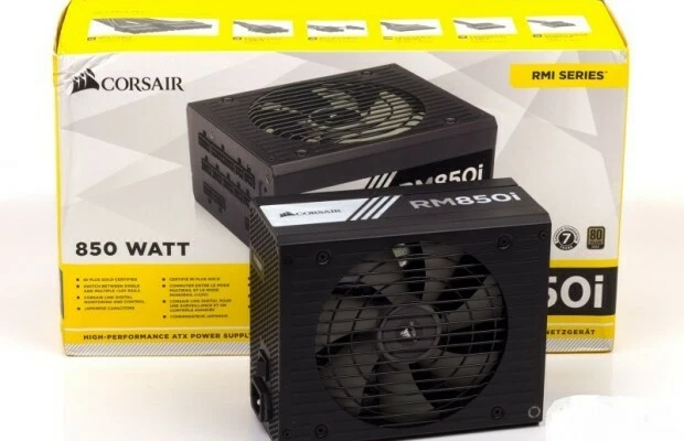 Corsair RM850i 80 PLUS Gold Fully Modular PSU W/ red cables & carbon fiber wrap - Image 3 of 4