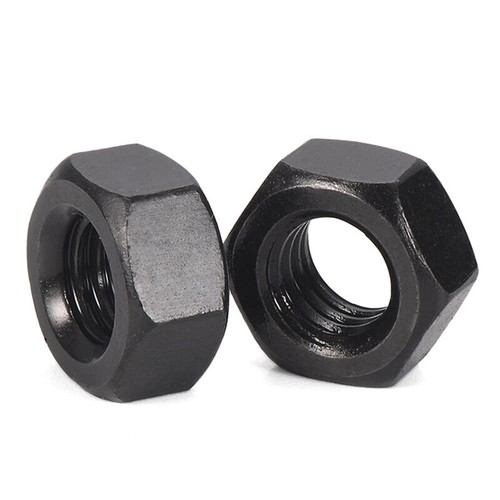 Metric High Tensile Self Colour Hexagon Nut Black Hex Full Nut Grade 12.9 M2-M24 - Picture 4 of 7