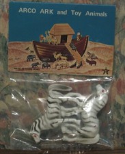 Arco Noah's Ark Animals - Zebras - 2" Tall - New in Package - 1972 Vintage