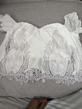 white sweetheart top