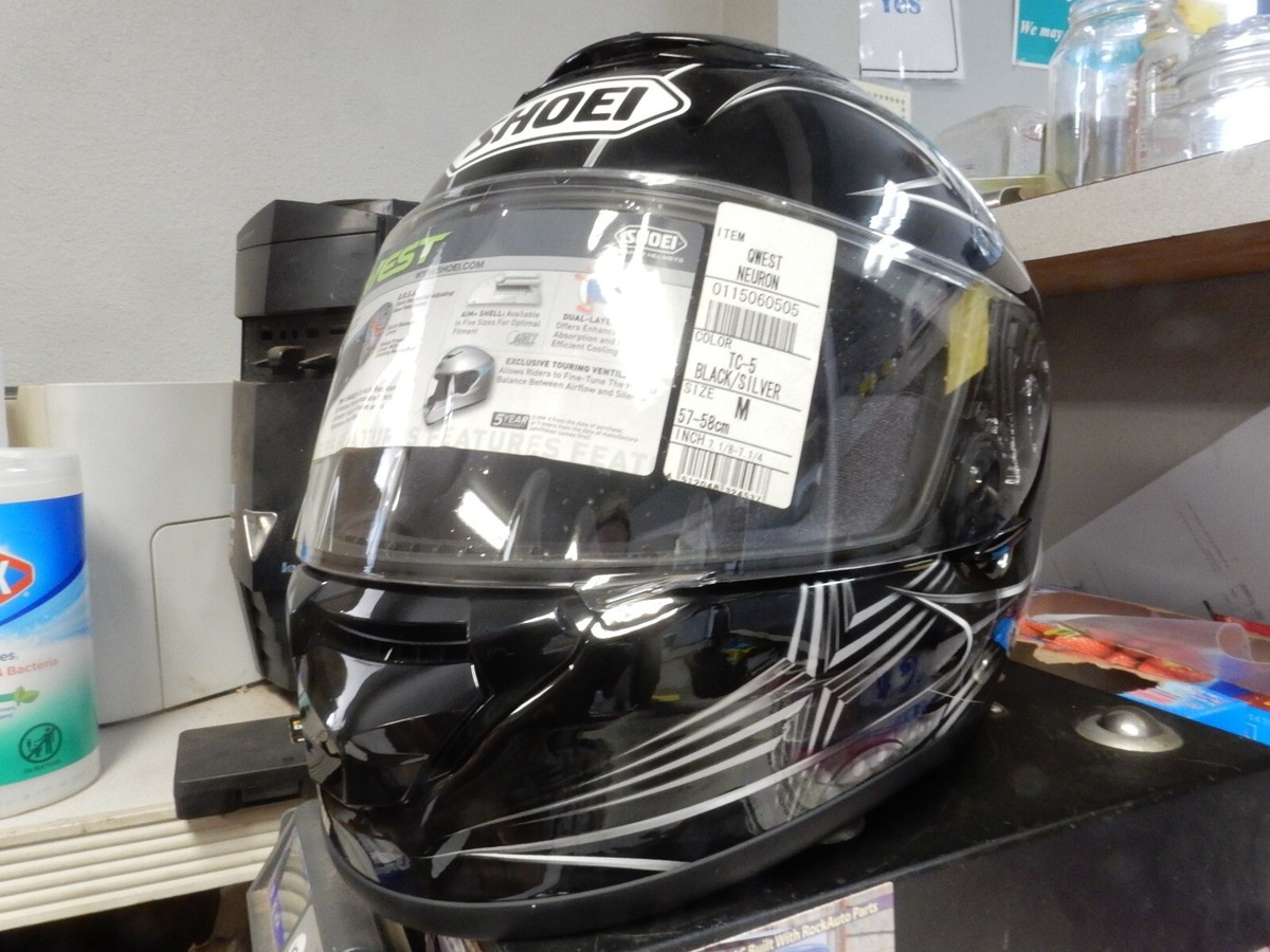NOS Shoei Qwest Neuron TC-5 Medium 57-58cm Full Face Helmet 0115