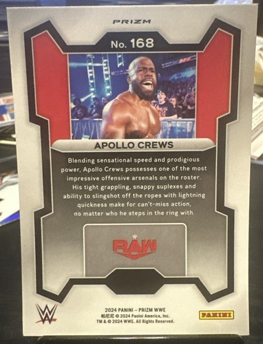 Apollo Crews 2024 Panini Prizm WWE Green Prizm Blaster Exclusive - Picture 2 of 2