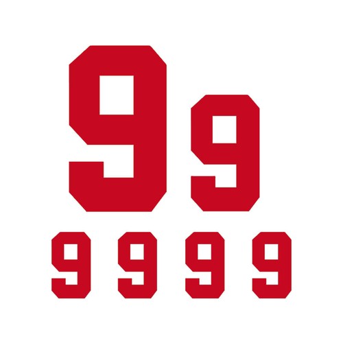 Uniforme de impresión de transferencia de calor de hierro 6 piezas camiseta fútbol número negrita - Imagen 2 de 151