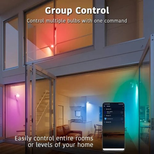 Smart WiFi RGB White E27 B22 15W LED Light Bulb Globe Lamp For Alexa Google Home - Picture 2 of 19