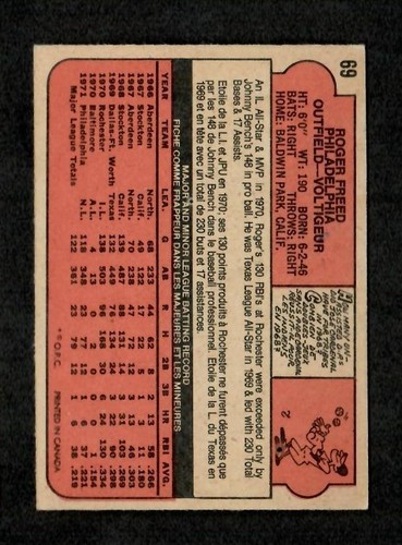 1972 OPC O-PEE-CHEE BASBALL YOU CHOOSE FROM LIST 1-175 ** FLATE RATE S&H** - Picture 120 of 376