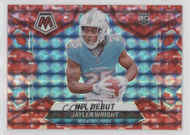 2024 Panini Mosaic NFL Debut Red Camo Mosaic Prizm Jaylen Wright #280 0rs2