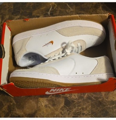 Size 9 - Nike Court Vintage Premium White Metallic Copper W