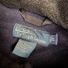 Vintage Polo Ralph Lauren Jacket Mens Large Blue Full Zip Fleece Pony